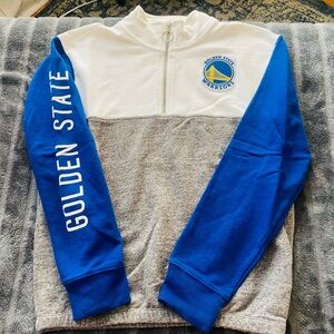 Golden State Warriors Women's Zip-Up Sweater - Blue and Gray